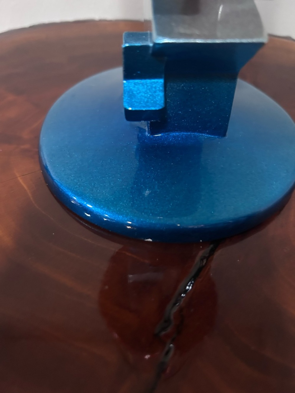 Bath & Body Works Red Glitter Star Candle Holder with Blue Base - Picture 10 of 11